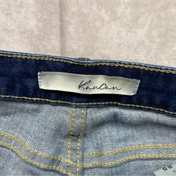 KanCan Womens Jeans Size 3 25 Dark Wash Mid Rise Distressed Denim Pants - Picture 10 of 16
